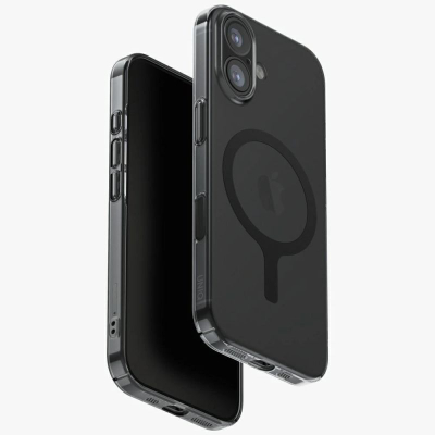 Kapak telefoni Uniq Airsuit për iPhone 17, Magclick, i tejdukshëm, i zi