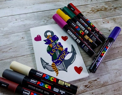 Set markerë POSCA Round Tip, 8 copë, 1.8 2.5mm, ngjyra pastel