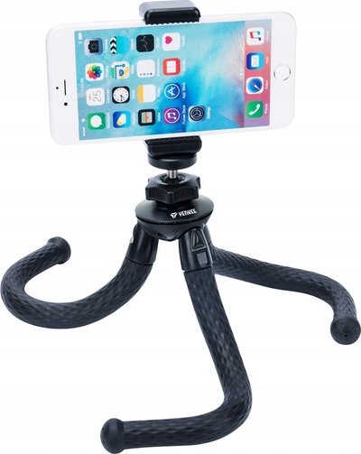 Tripod Yenkee YSM 301BK universal, me këmbë fleksibël, i zi
