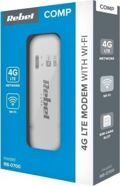 Модем безжичен Ребел RB-0700, 4G, пренослив, бел