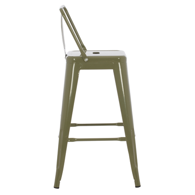 Tabure bar-i Melita HM8574.03, metal, 42x42x98 cm, ulliri i errët