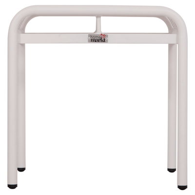 Tabure alumini Homemark RACHEL HM6340.02, 45x45x46 cm, për jashtë, i bardhë