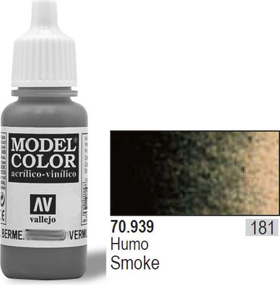 Bojë akrilike Vallejo Model Color Smoke, 17ml, mat, kafe e errët
