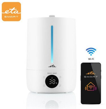 Lagështues ajri ETA Moisty Smart 2629 90000, 40 m², me difuzor aromash, i bardhë