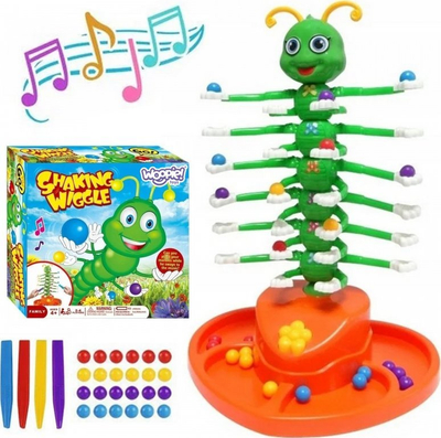 Loja e shkathtësisë Woopie Shaking Wiggle, me 28 toptha, muzikore, jeshile