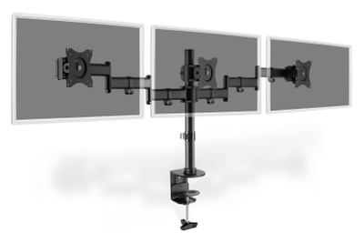 Mbajtëse tavoline për tre monitorë Digitus, 15-27", e zezë