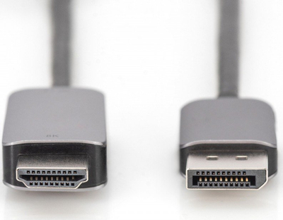 Kabllo Digitus DisplayPort në HDMI, 1.8m, 8K, e zezë