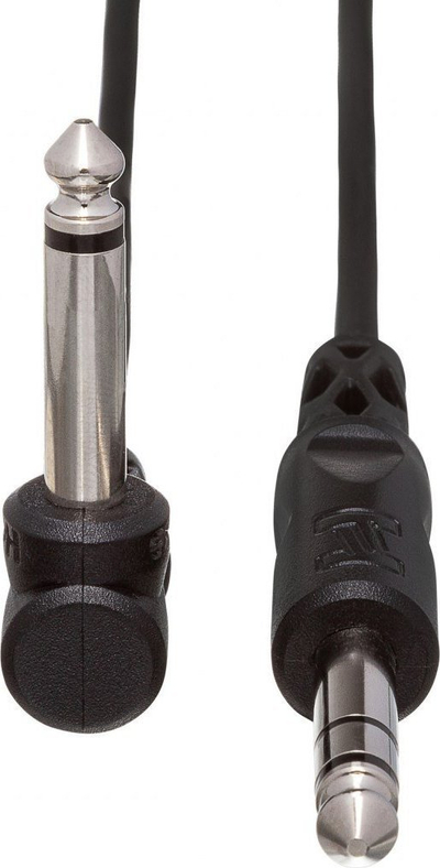 Kabllo audio Hosa CPP-103R, 1/4" TS drejt me 1/4" TS me kënd, 1 m, e zezë
