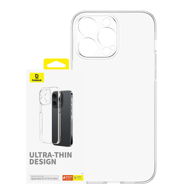 Mbështjellës telefoni Baseus OS Lucent Series, për iPhone 15 Pro Max, transparent
