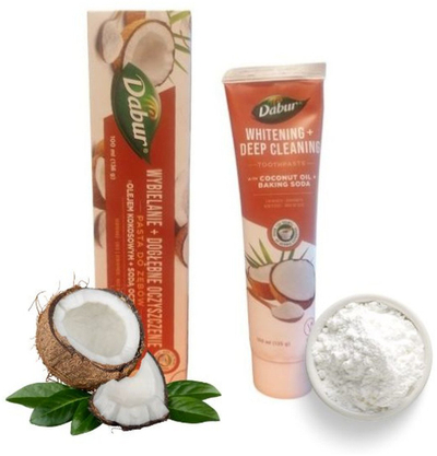 Pasta dhëmbësh Dabur Whitening, me vaj kokosi, me sodë buke