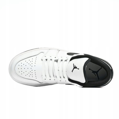Atlete basketbolli Nike Air Jordan 1 Low, lëkurë, bardh e zi