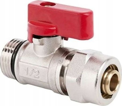 Valvul mini me top Arco, 1/2" M x 16, e kuqe