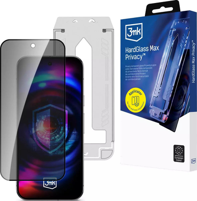 Mbështjellës ekrani 3MK Hardglass Max Privacy për Google Pixel 9 9 Pro, xham i kalitur, transparent