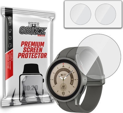 Mbrojtëse ekrani GrizzGlass për Samsung Galaxy Watch 5 Pro, xham hibrid, transparente