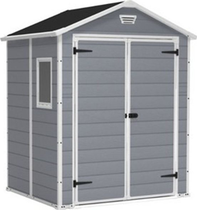 Strehë kopshti plastike Keter Manor, 6' x 5', 1.85m x 1.52m, gri