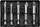Set ekstraktorësh Yato YT-06035, 5 copë, çelik HSS, i zi