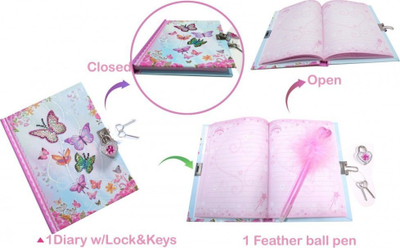 Ditari me dry Pecoware Padlock Diary, motiv stilolapsi, shumëngjyrësh