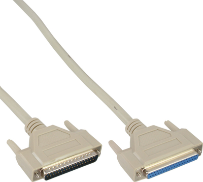 Kabllo zgjatues serial InLine DB37, 5m, mashkull–femër, bezhë