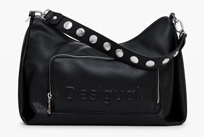 Çantë krahu për femra Desigual Half Logo Mayari Maxi, e zezë