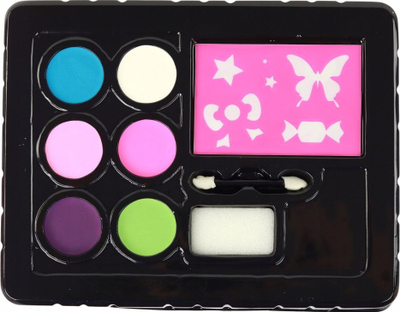 Set boje fytyre Leantoys Face Painting, me shabllone, shumëngjyrësh