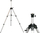 Tripod Crank FS 10, лесен алуминиум, прилагодлива висина, црн