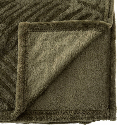 Mbulesë dekorative Atmosphera Zoa Flannel, 125 x 150 cm, poliestër, kaki