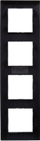 Kornizë katërfishe Legrand Niloe Step 863594, montim horizontal ose vertikal, e zezë