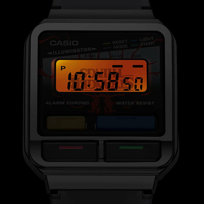 Orë digjitale Casio Stranger Things A120WEST-1AER (662), e hirtë
