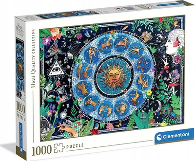 Puzzle Clementoni Astrological Graphic, 1000 copa, HQ, shumëngjyrësh