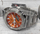 Ora dore Casio G-Shock Metal Steel Edition, 44.4mm, cadran portokalli, rrip metalik argjendtë
