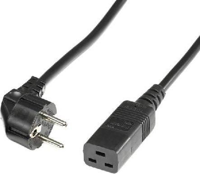 Kabllo rryme Bachmann CEE 7/7 në IEC C19, 3 m, 250 V, i zi