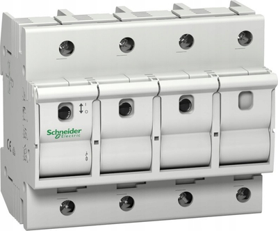 Shkëputës siguricash Schneider Electric D02 4P, 63A, 400V, i bardhë
