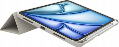 Këllëf folio JCPal DuraPro për iPad Air 11" M2 M3, mbajtës për Pencil, gri e çelët