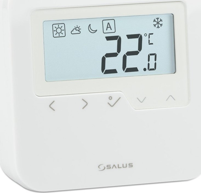 Termostat wireless Salus HTRS RF30 Kc171 Daily, programim ditor, i bardhë