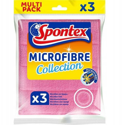 Peceta mikrofibre Spontex Microfibre Pads, set 3 copë, shumëngjyrëshe