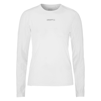 Женска тренинг блуза CRAFT ADV Essence Long Sleeve 2, со долги ракави, бела
