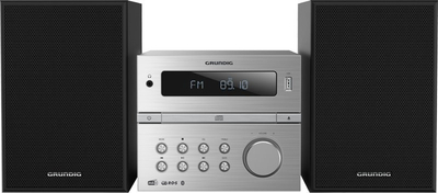 Mikrosistem audio Grundig CMS 4200, 120W, Bluetooth DAB+ FM, i zi argjendtë
