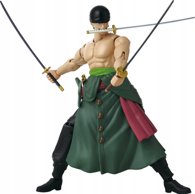 Figurë aksioni BANDAI Anime Heroes One Piece Roronoa Zoro, 17 cm, me 3 shpata, shumëngjyrëshe