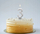 Qiri për torte Godan Diamond, numri 3, 7.6 cm, argjend metalik
