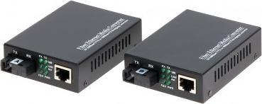 Set media konvertues OM1, 100Mb/s, single mode 25km, i zi