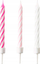 Qirinj spiral për tortë Spiral Candles, set me 10 copë, 6.3 cm, rozë e ndezur
