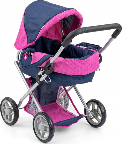 Karrocë lodër për kukulla Milly Mally Alice Prestige, për kukulla 40 cm, blu navy