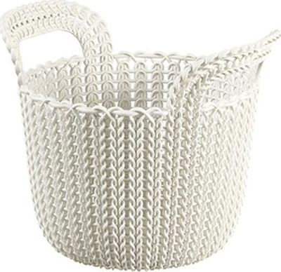 Kuti ruajtjeje Curver Knit, 3L, rrumbullakët, ngjyrë krem