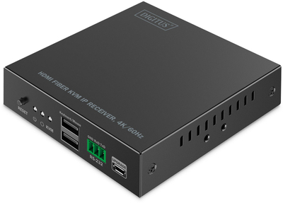 Marrës HDMI KVM IP Digitus DS-55348, 4K 60Hz, me fibër optike