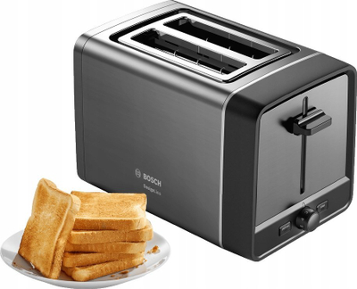 Toaster Bosch DesignLine TAT5P425, i vogël, i zi