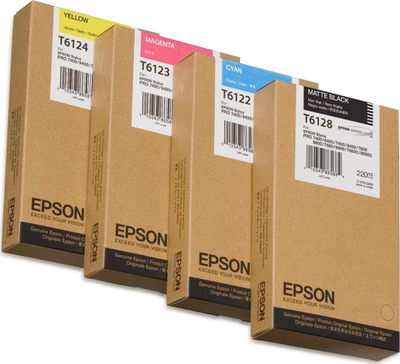 Kasetë boje Epson C13T61280N, 220 ml, Matte Black, e zezë mat