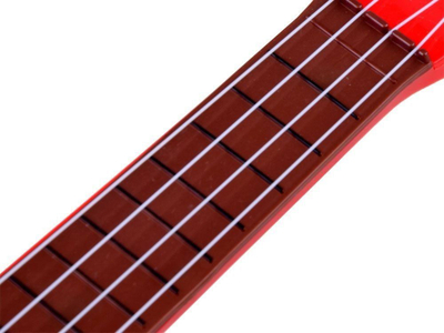 Kitarë lodër për kalamaj IN0033, ukulele me fruta, plastike, e kuqe