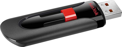 USB SanDisk Cruzer Glide, 256GB, USB 2.0, e zezë