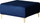 Këndollëk me ottoman ABERDEEN, kadife, modulare, blu navy