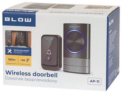 Zile dere pa tela Blow AP-11, 230V, IP44, e zezë